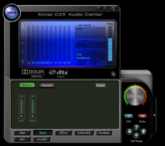 Windows Sound mixer options Speakers vs. Digital Output Headphone