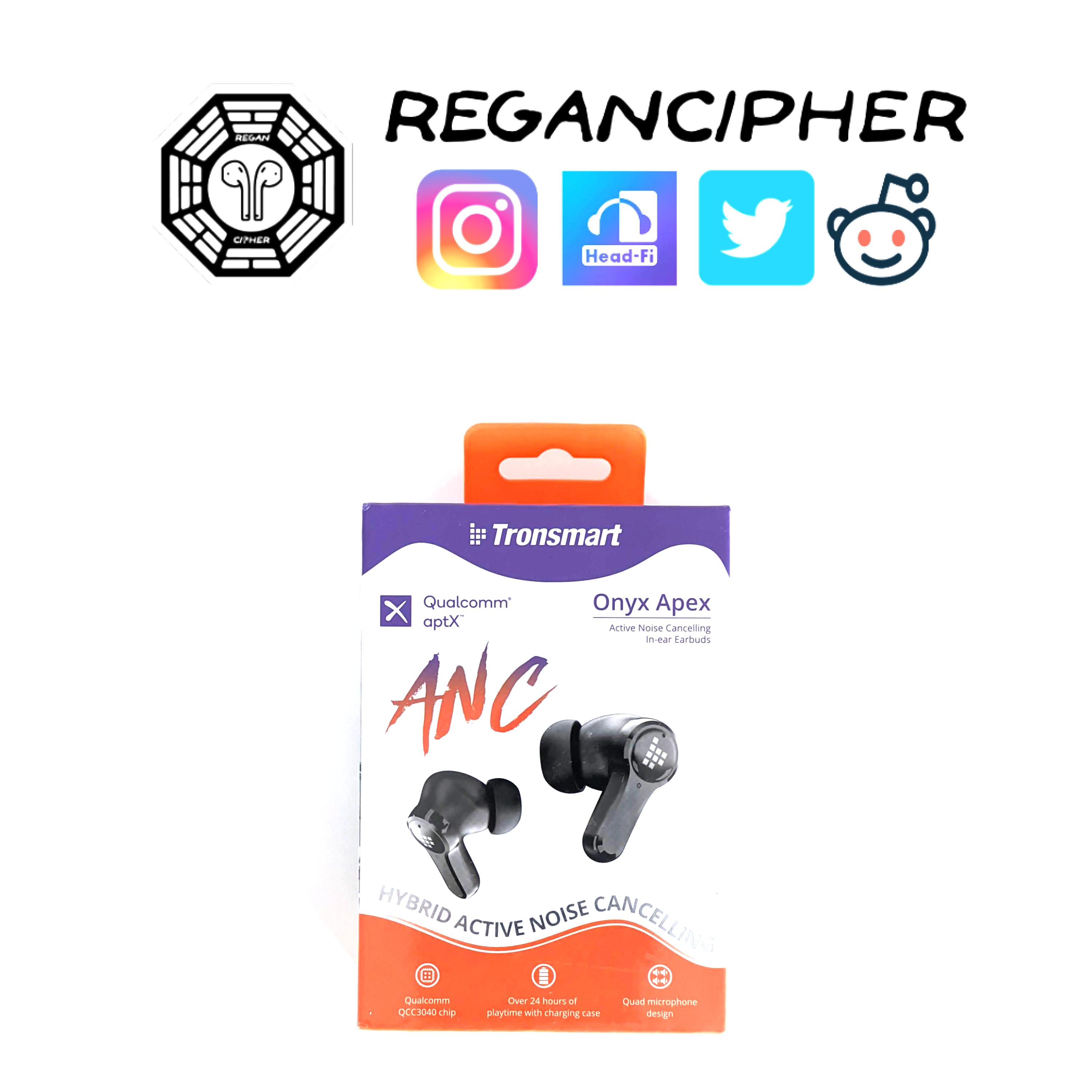 Tronsmart Onyx Apex True Wireless™ Stereo ANC Earbuds QCC3040 TWS BT5.2