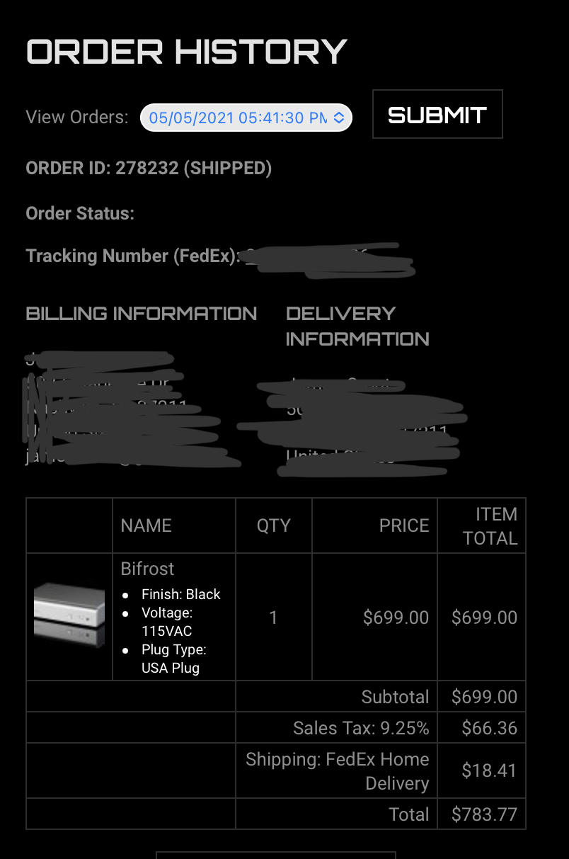 Closed SOLD Bifrost 2 Black Mint Condition w/ Audioquest Forest USB