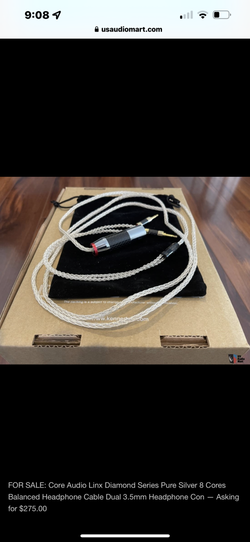 Sold: Core Audio Linx Diamond Series Pure Silver 8 Cores Balanced ...