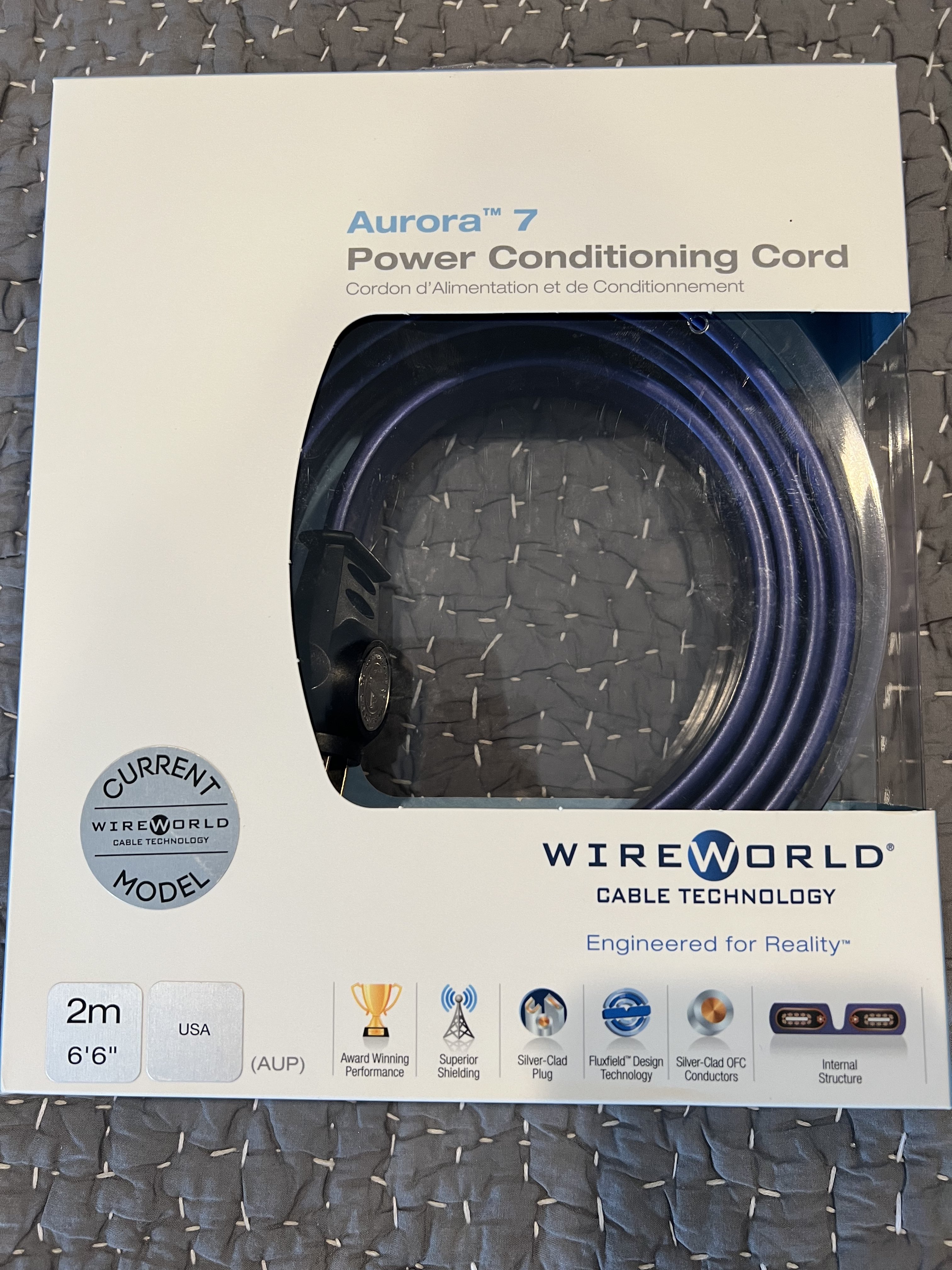Sold Wireworld Aurora 7 Power Conditioning Cord 2.0M Headphone