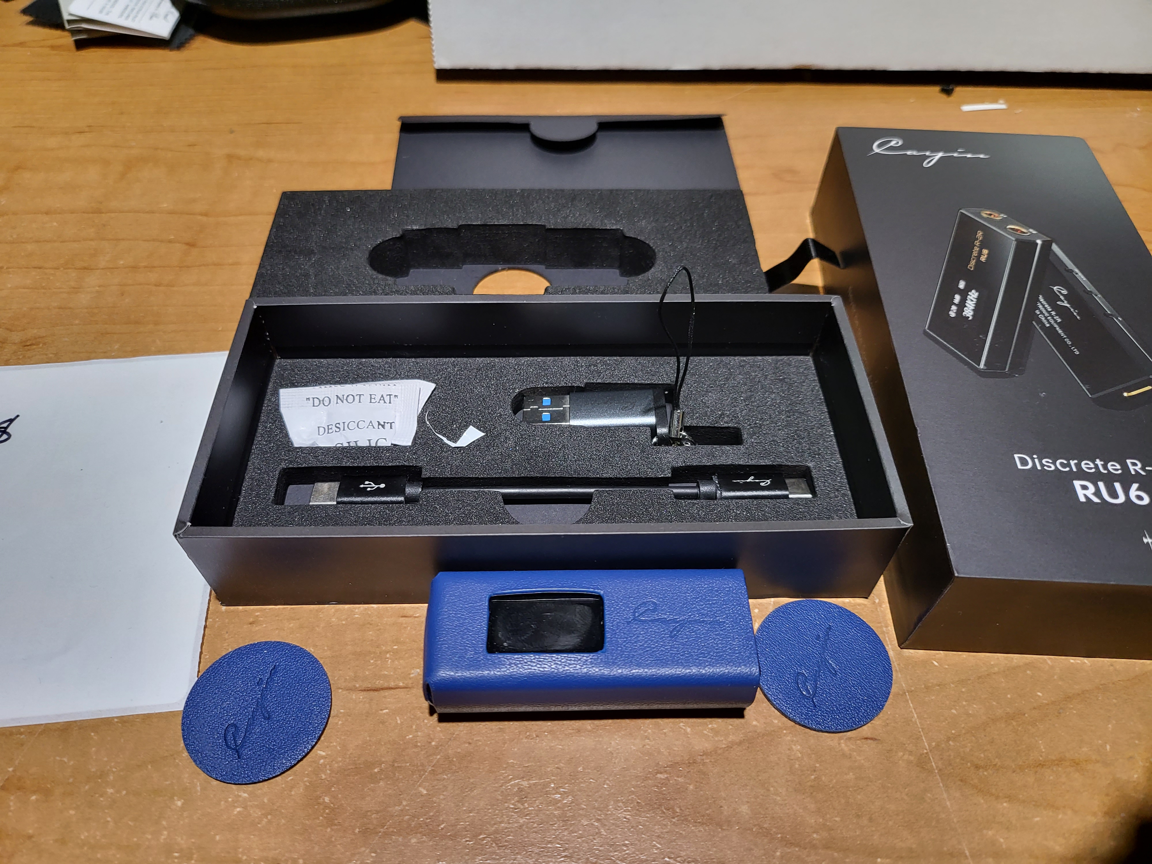 Ru6 Box Sold: Mint Cayin RU6 with Official Blue Leather Protector | Headphone ...