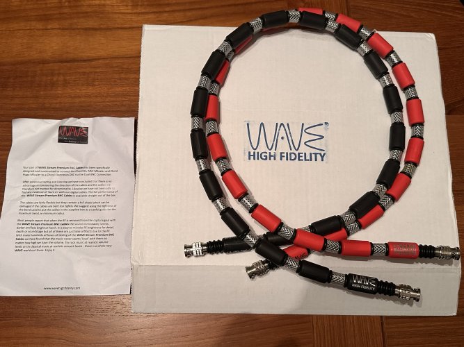 Sold Wave Stream BNC Cables for Chord M Scaler to DAVE TT2 or Qutest