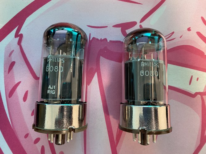 Closed [Price drop!!] Mullard 6080 rebranded Philips NOS tubes matched