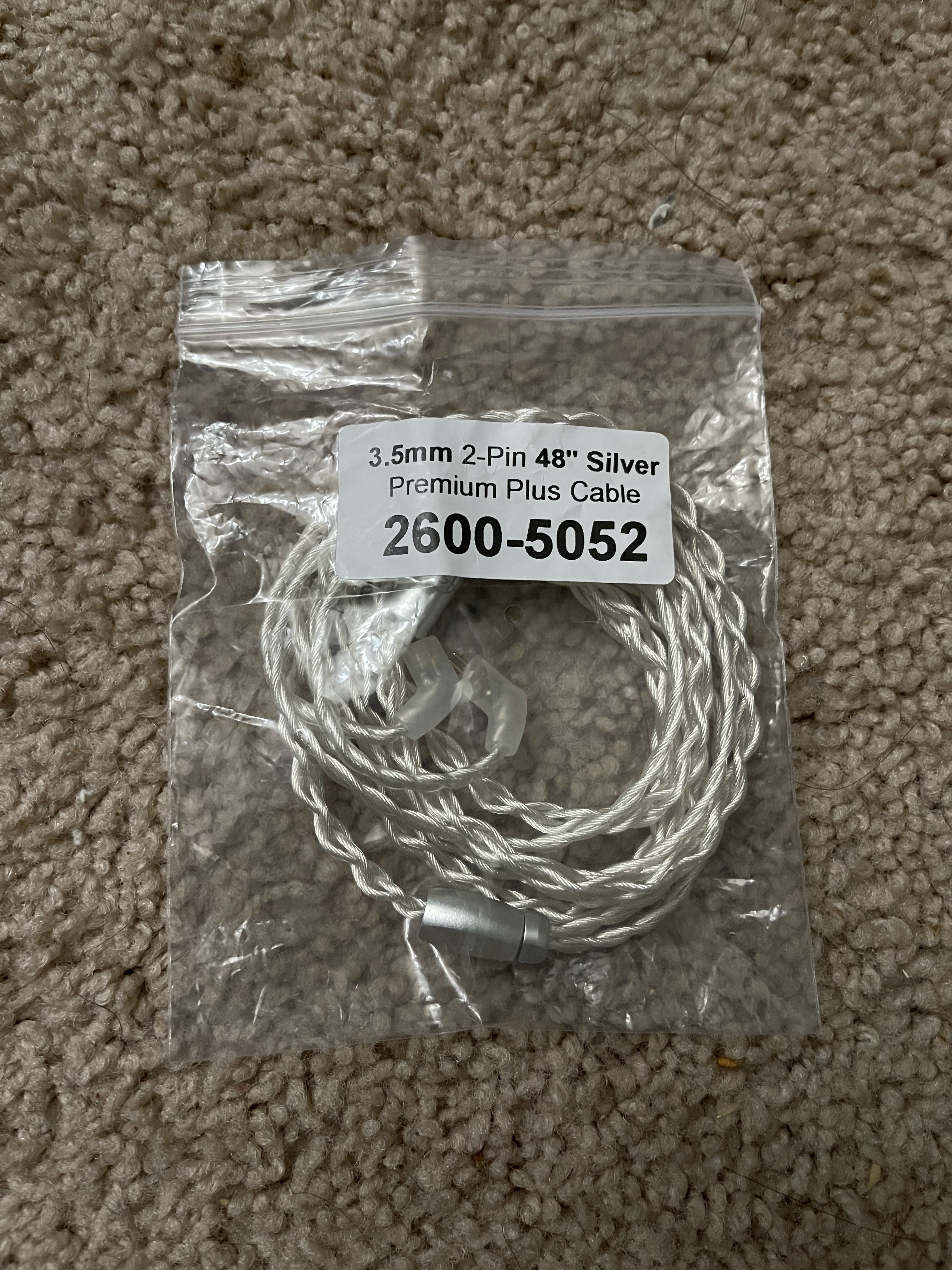 BJC Silver-Plated Stereo Audio Cable - 3 Foot USA Assembled