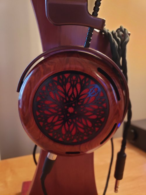 SALE PENDING - ZMF Atrium headphones in Redheart and 2 sets of pads