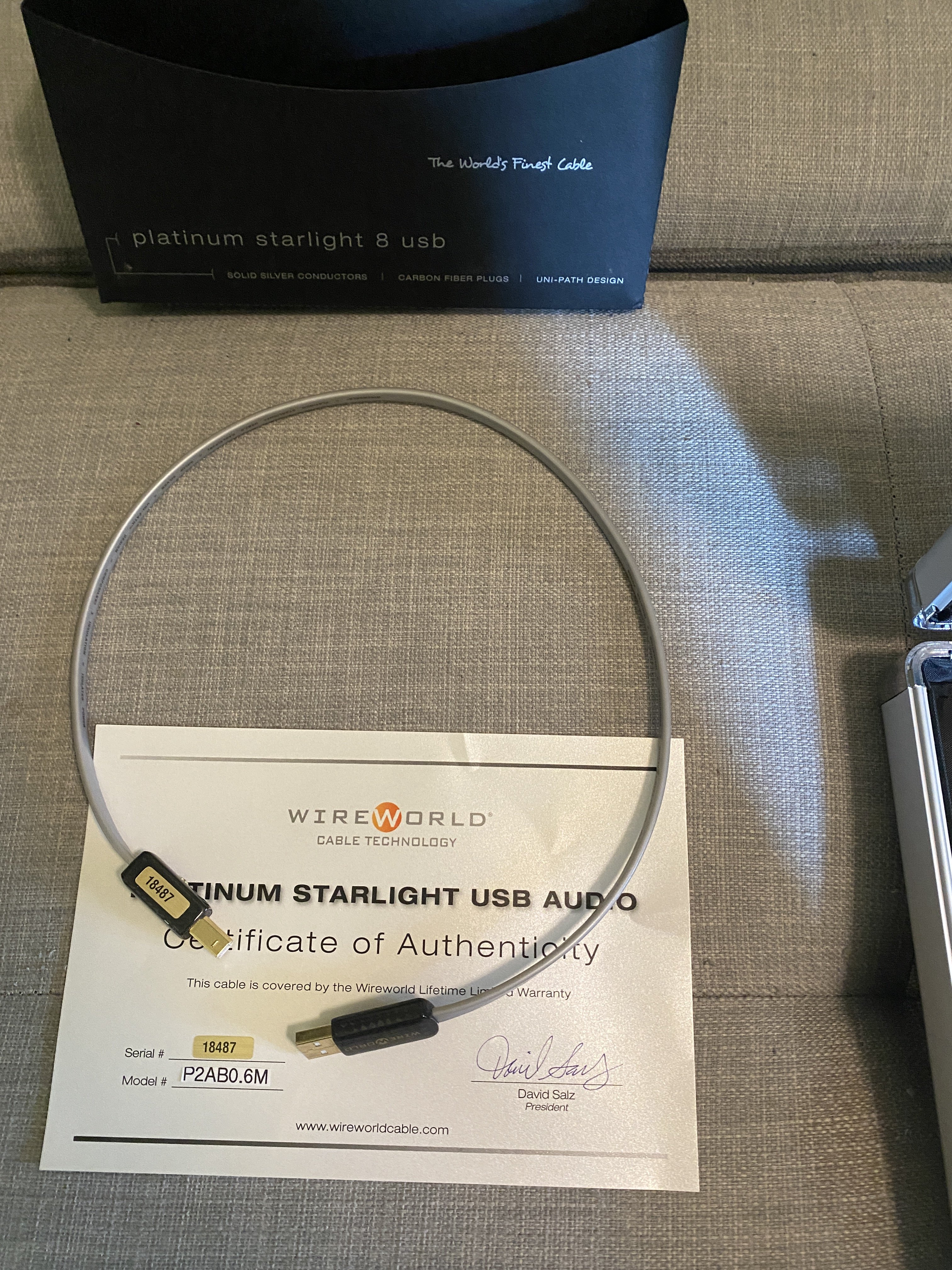 Sold: Wireworld Platinum Starlight 8 USB Cable .7m | Headphone Reviews ...