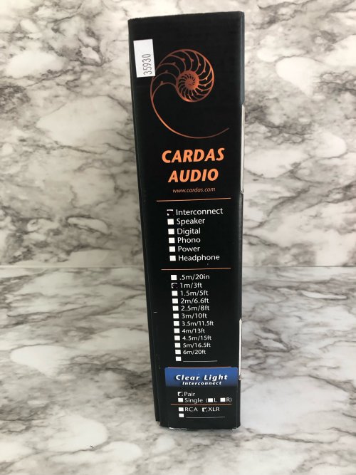 Closed 1m Cardas Clear Light Rev. 1 XLRs with original Cardas box