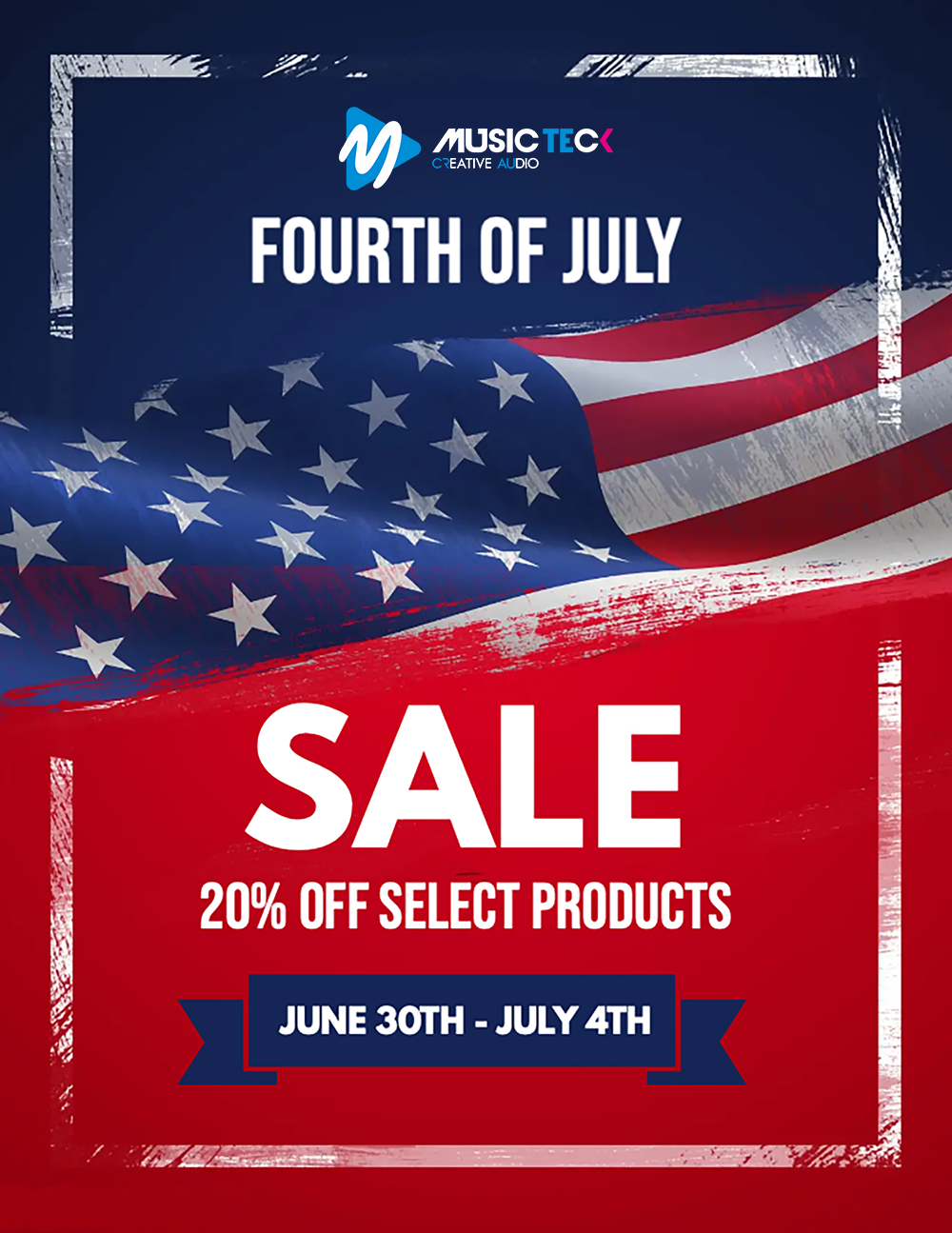 MusicTeck's 20 off 4th of July Sale Runs from 6/30 to 7/4! Headphone