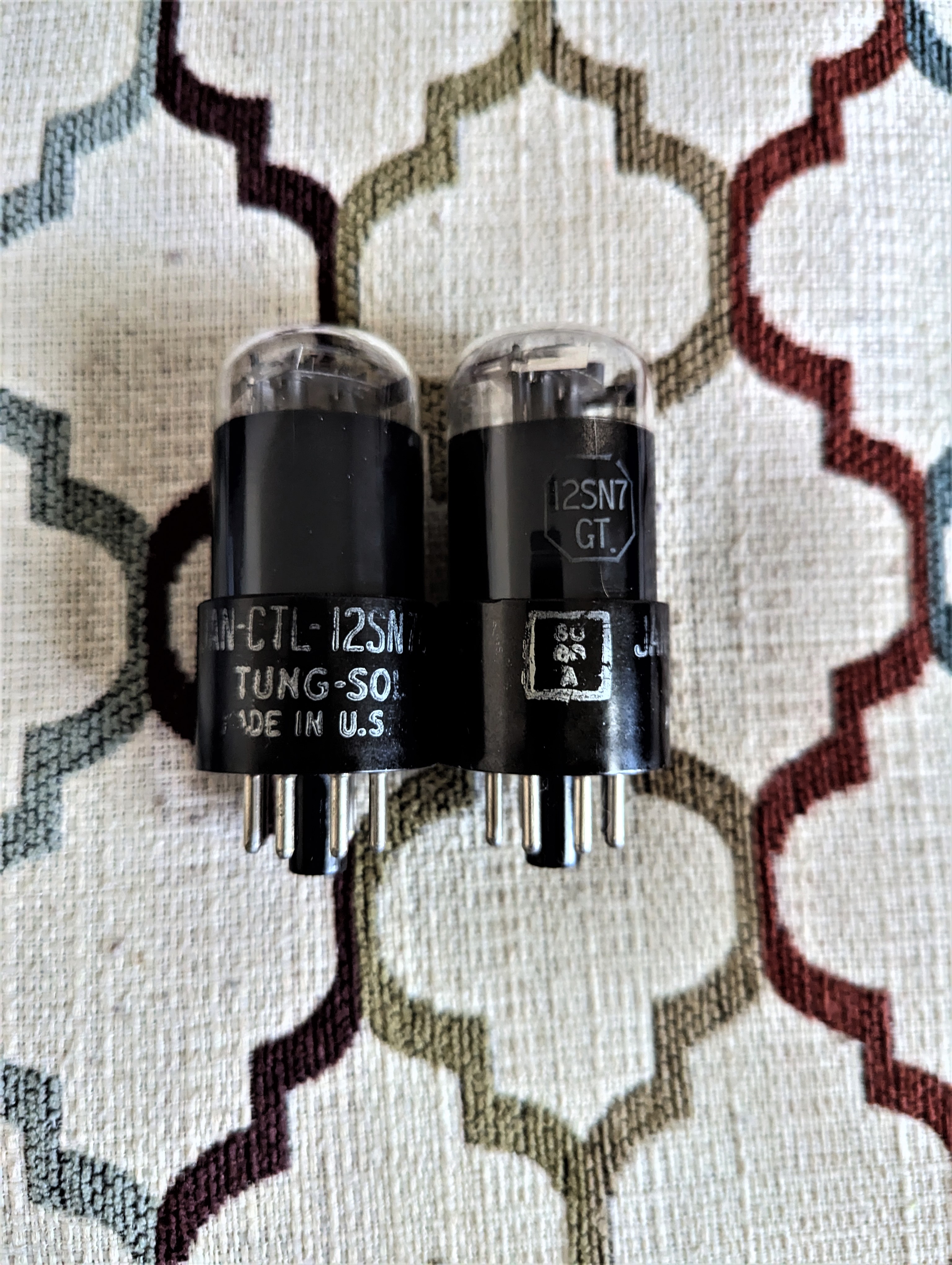 Closed: 12SN7 Tungsol Round Plate Black Glass (TSRP) Tube | Headphone ...