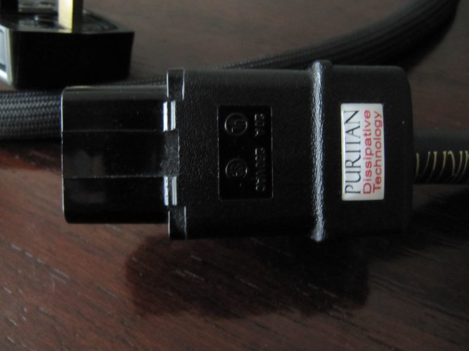 Closed Puritan Audio Classic Plus Mains Cable 2 Metres C19 16/20 Amp Input Connector