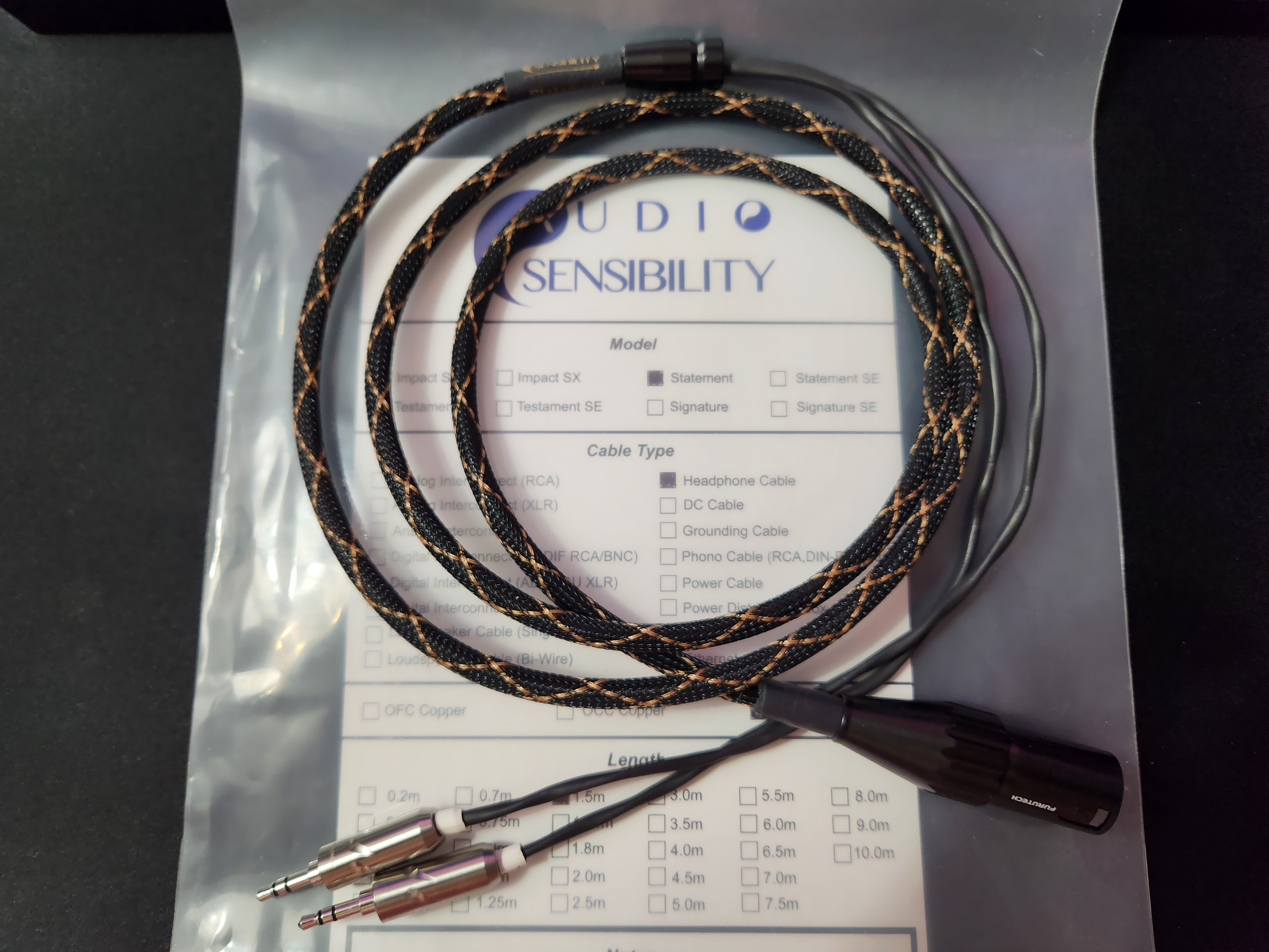 Sold Audio Sensibility Statement Silver Headphone Cable 1.5m, XLR to