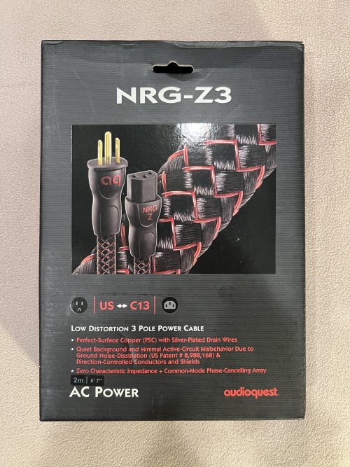 Sold AudioQuest NRGZ3 Power Cable (2m) Headphone Reviews and