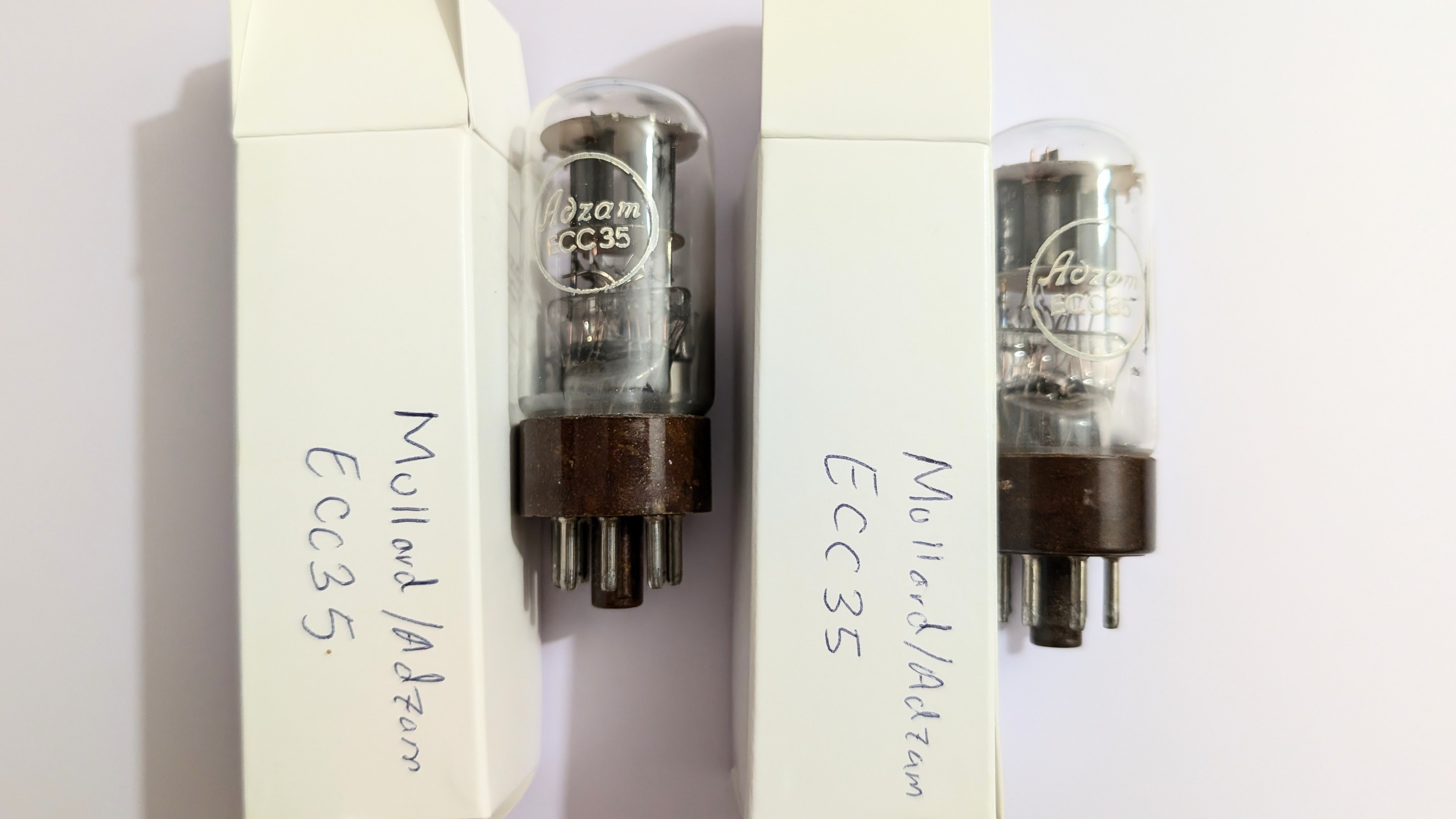 Paire De Tubes ECC 808 ADZAM NOS – Testés 100% Fonctionnels – Belgique Années 60