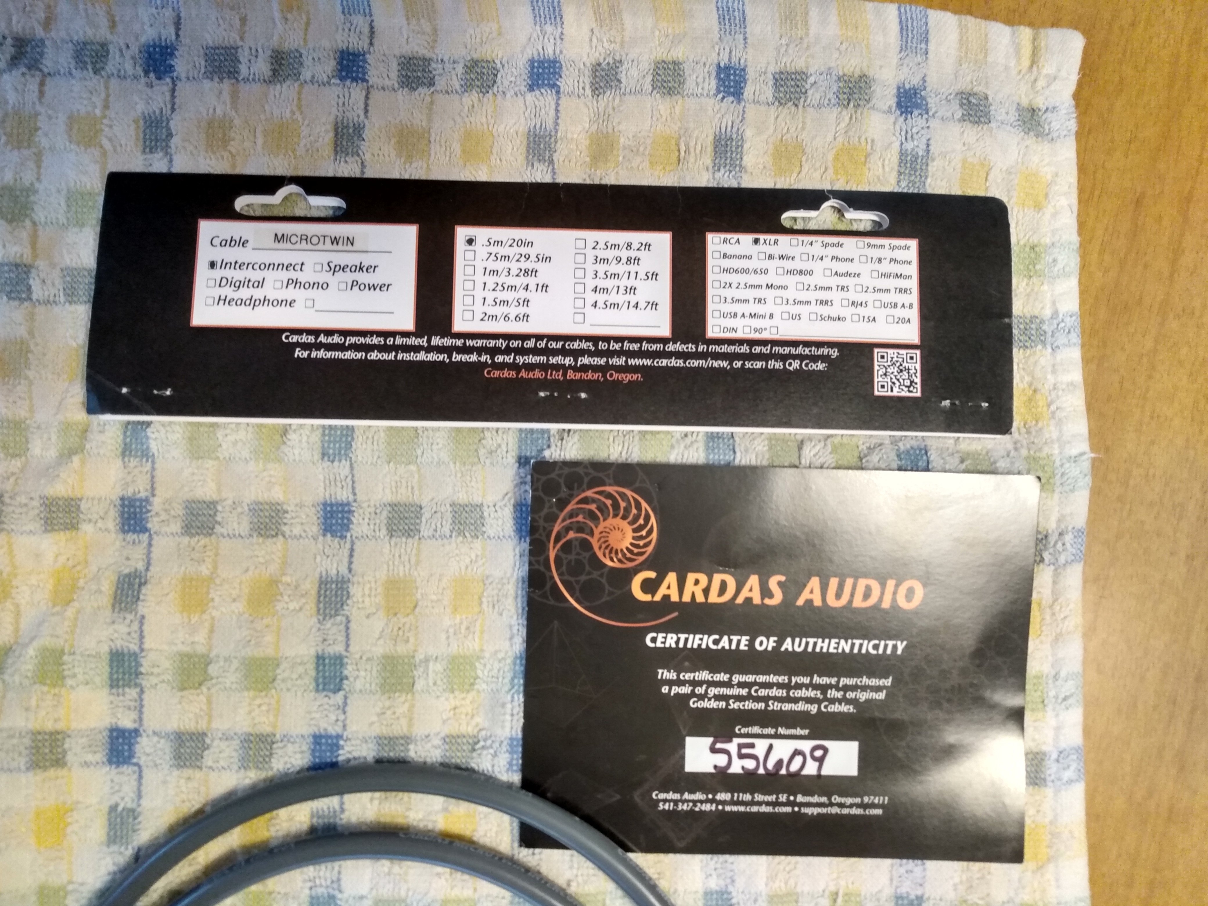 Sold: PENDING***Cardas MicroTwin XLR [0.5m]***PENDING | Headphone ...