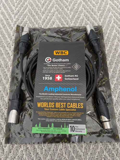 World's Best Cables Gotham XLR, Audioblast XLR Cables