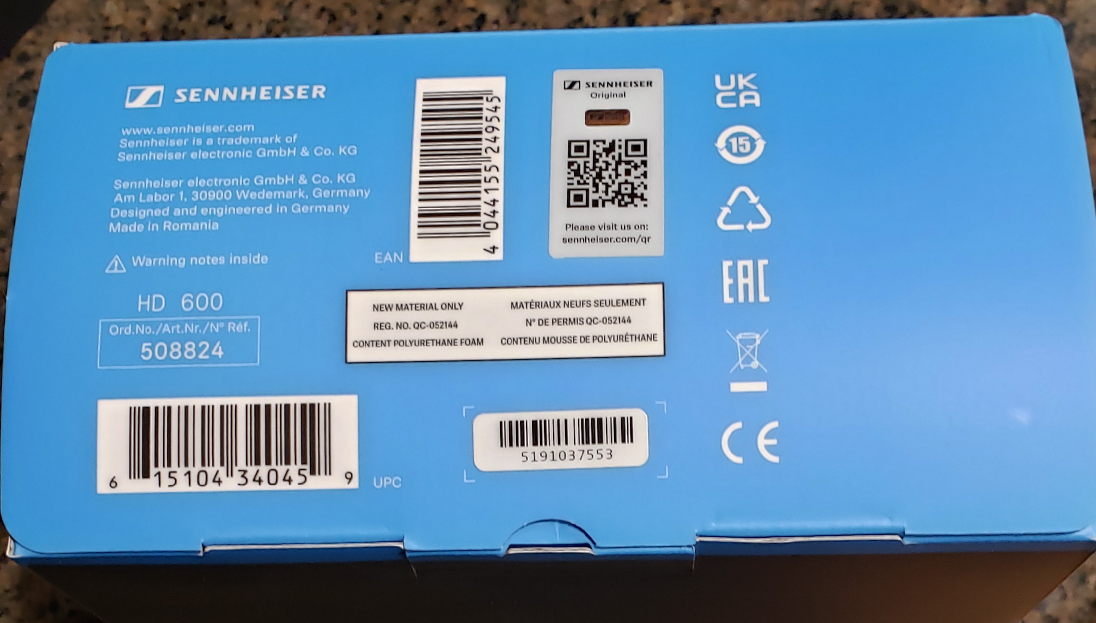 Closed: Sennhesiser HD600 NIB | Headphone Reviews and Discussion - Head ...