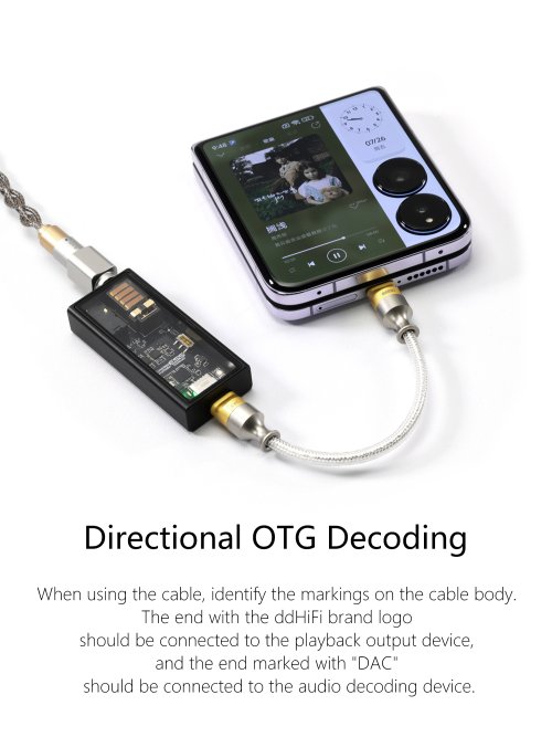ddHiFi TC05 M2 USB-C 2.0 to USB-C OTG Decoding Data Cable, Reversed ...