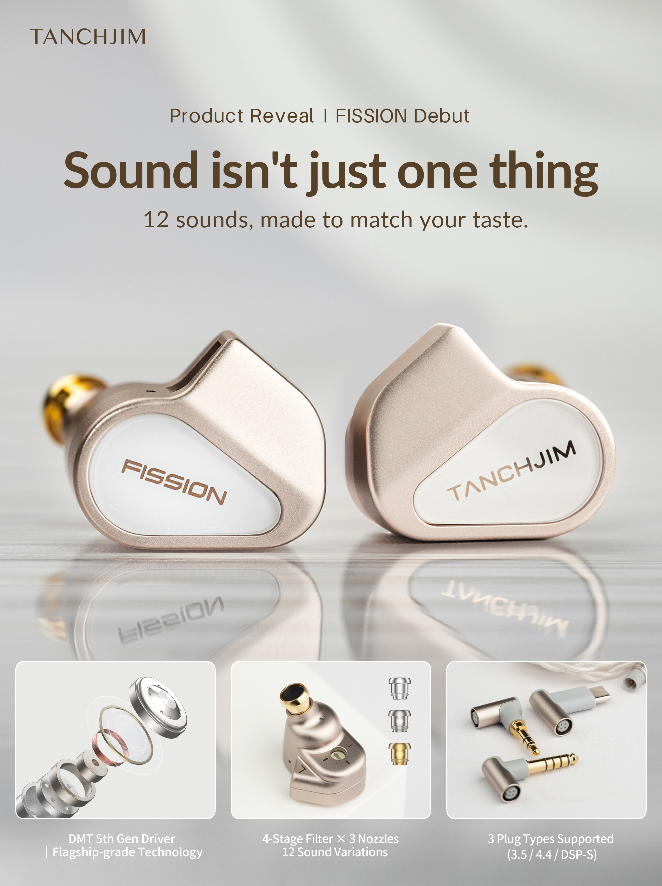 イヤホン Tanchjim Fission Amazon.com: TANCHJIM Fission 5th Generation DMT HiFi Wired