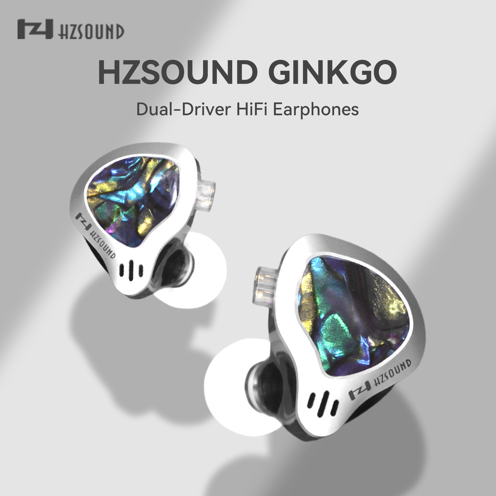 HZSOUND GINKGO Dual-Driver HiFi Earphones, PVD-coated