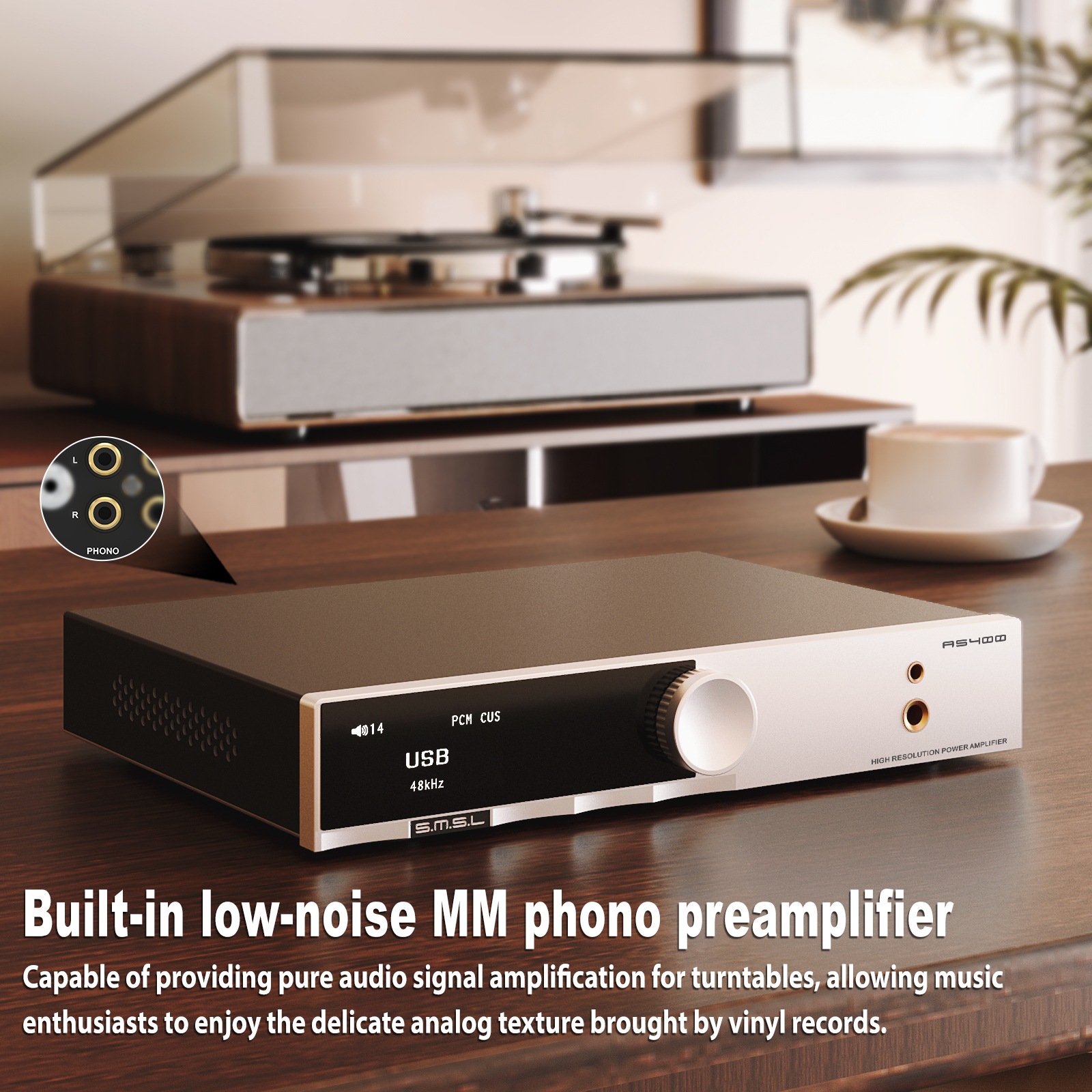 SMSL AS400 — All-in-One DAC, power Amp & MM Phono Amp | Headphone ...
