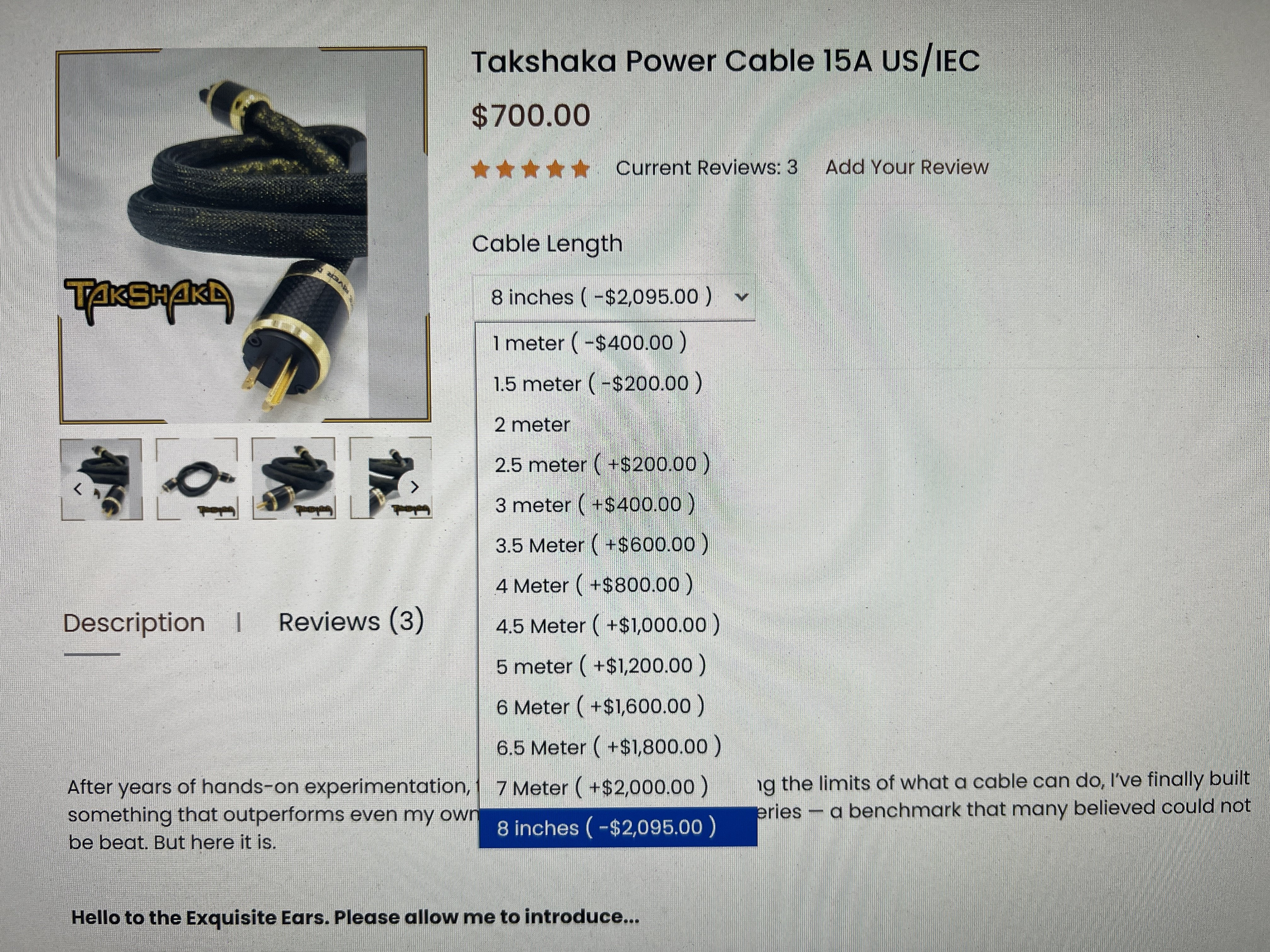 REVIEW: Snake River Audio's Takshaka power cable | Headphone Reviews ...