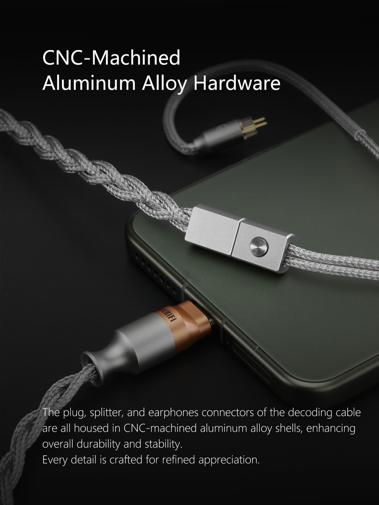 ddHiFi M198C USB Interface Decoding Earphones Cable with MMCX and