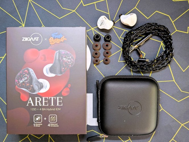 LINSOUL ZiiGaat x Fresh Reviews Arete II IEM,2nd Hybrid In Ear Monitor mit 1DD 4BA,Kabelgebundene Hi Fi Ohrhörer,Vollständig aus CNC gefrästem Aluminium,mit abnehmbarem OFC Kabel für Musiker