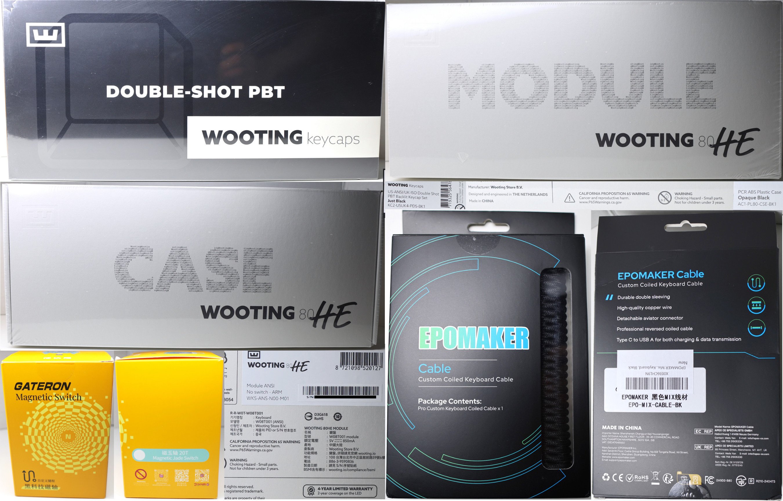 Closed: Wooting 80HE Keyboard Module, PCR ABS Opaque Black Case, Double ...