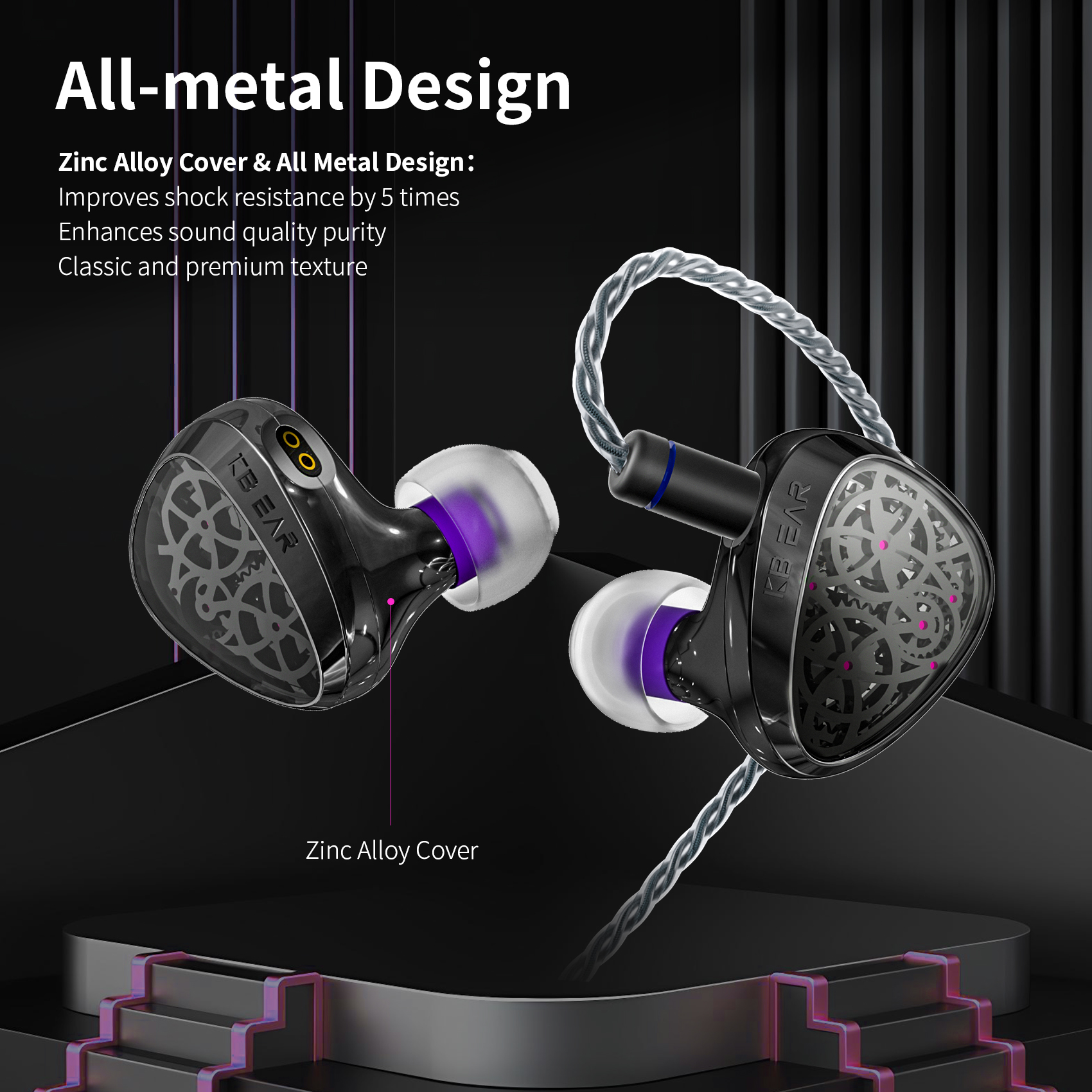 KBEAR Tourbillon-Pro TB-Pro】in Ear Earphones 10MM PU+PEEK+DLC 