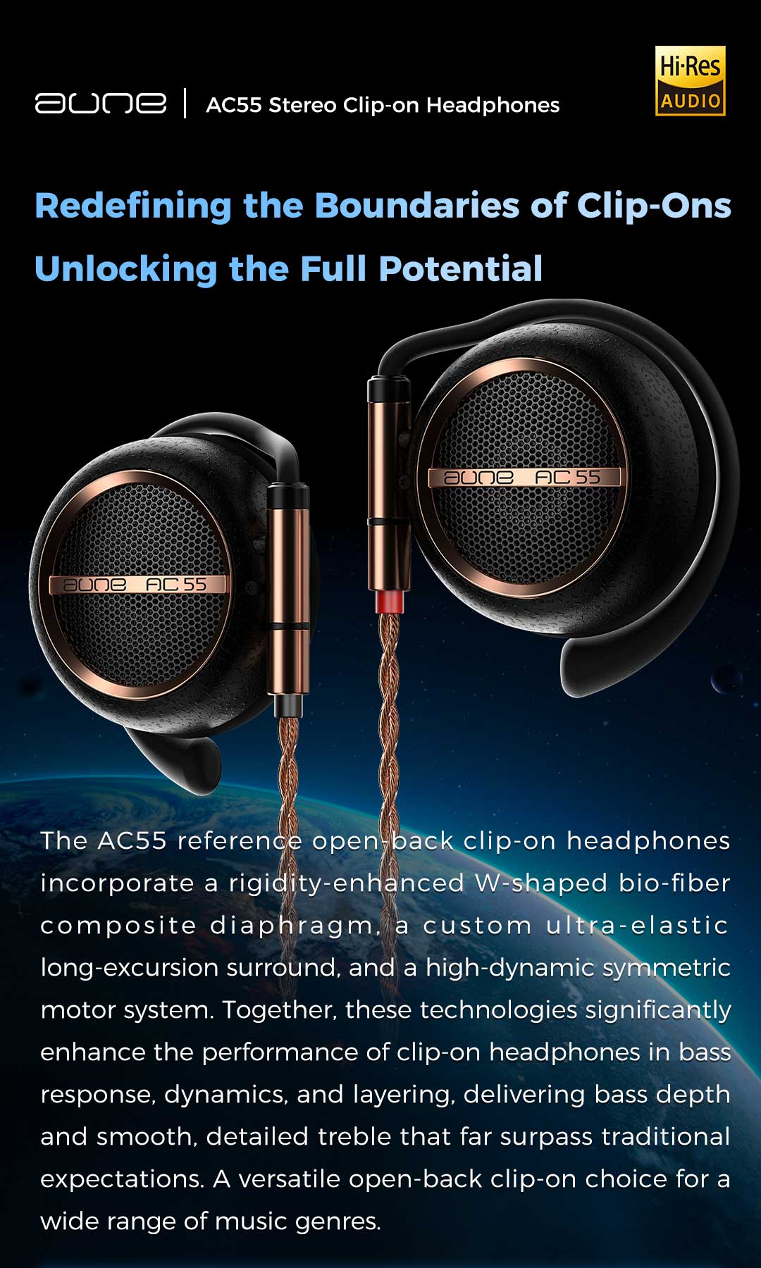 It's Truly Something Different — aune AC55 Open-Back Clip-on