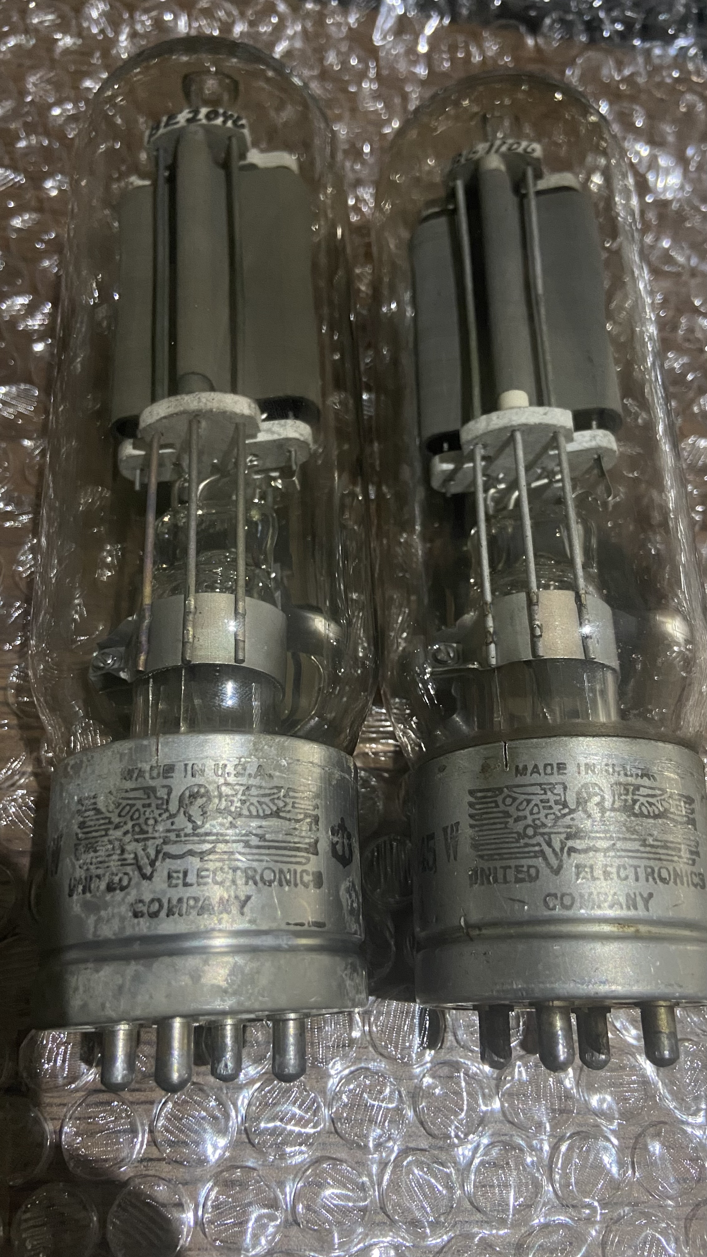 845 真空管 UNITED ELECTRONICS (１) RCA United Electronics 845 Tubes Vintage Rare– Retro Gear Shop