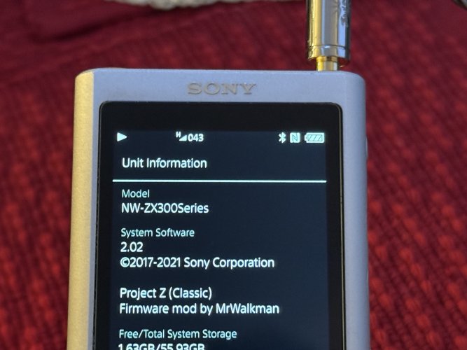 SONY zx300 デジタルオーディオプレーヤー Sony ZX300 Walkman Digital Music Player (Silver) NWZX300/S B&H