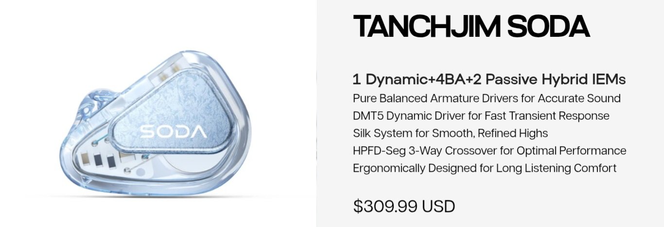 TANCHJIM SODA UNIVERSAL IEM | Headphone Reviews and Discussion