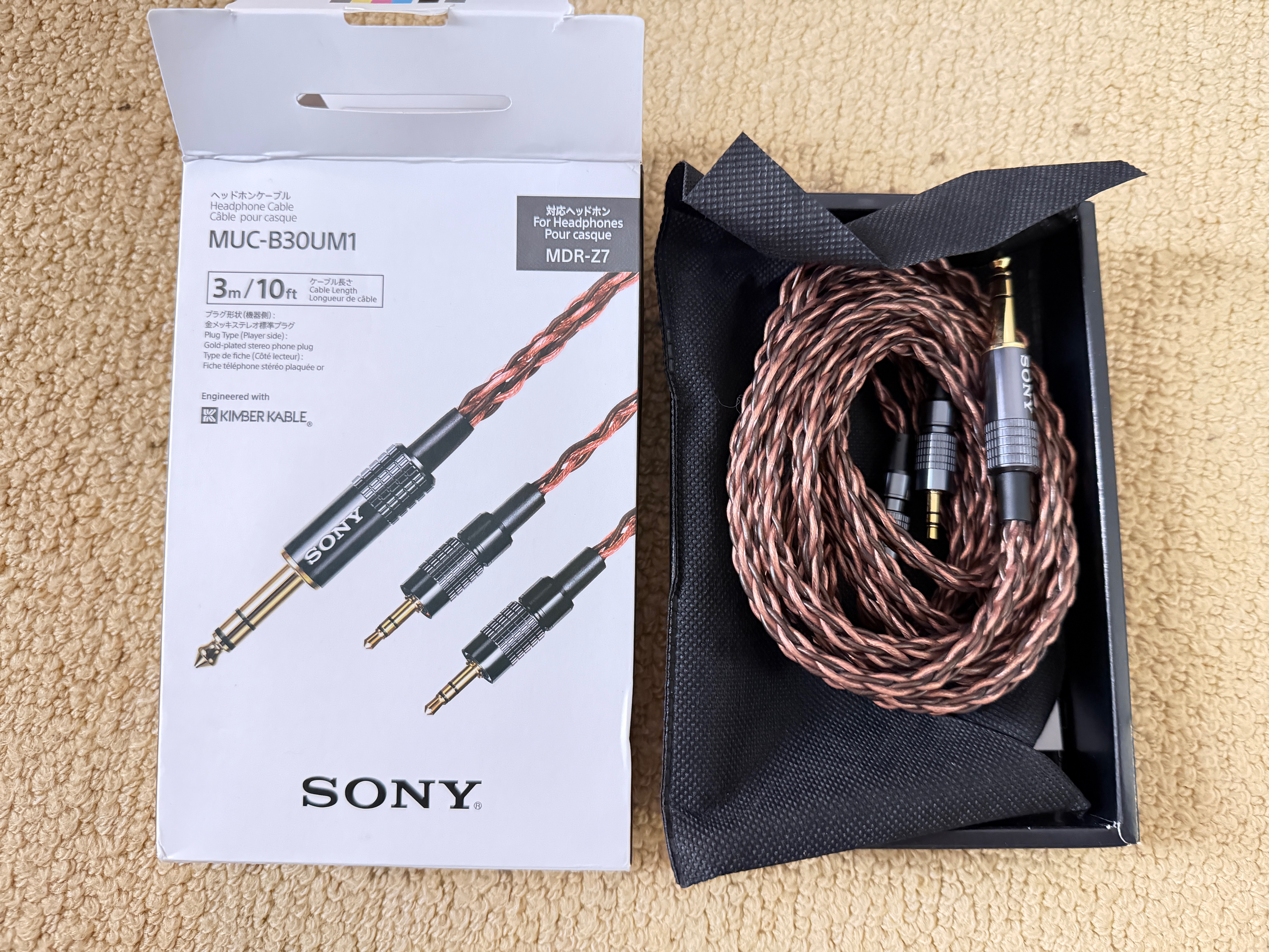 Sold: Sony Kimber Cable for MDR-1ZR headphones | Headphone Reviews
