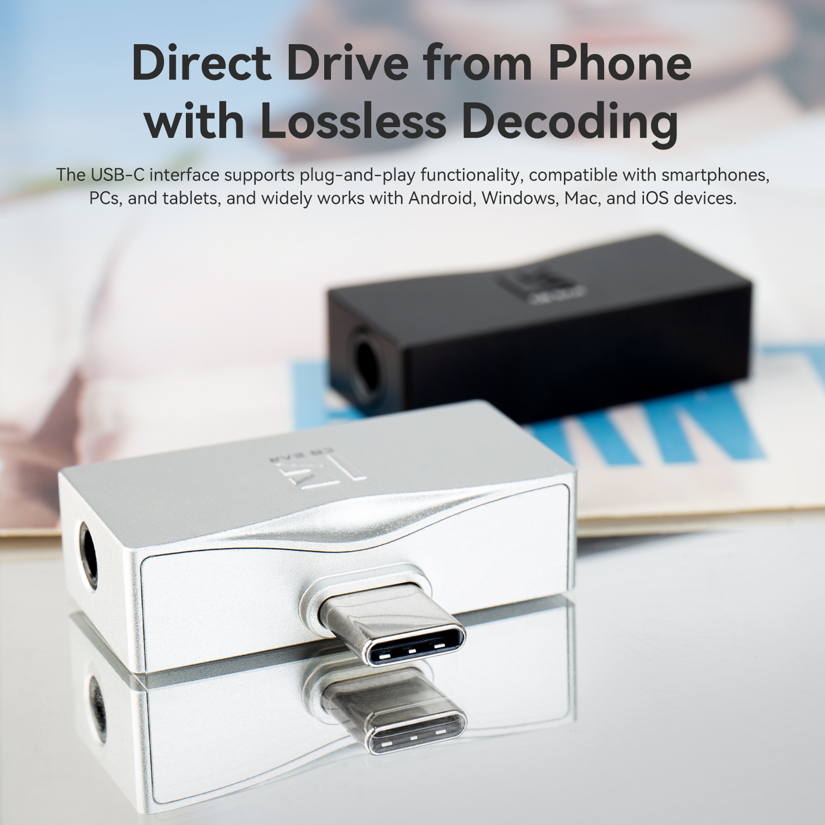 KBEAR Luma TC06 Type C to 3.5MM/4.4MM Portable IEM DAC | Headphone ...