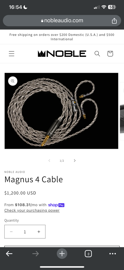 Sold: Noble Magnus 4 cable(new connectors) | Headphone Reviews and ...