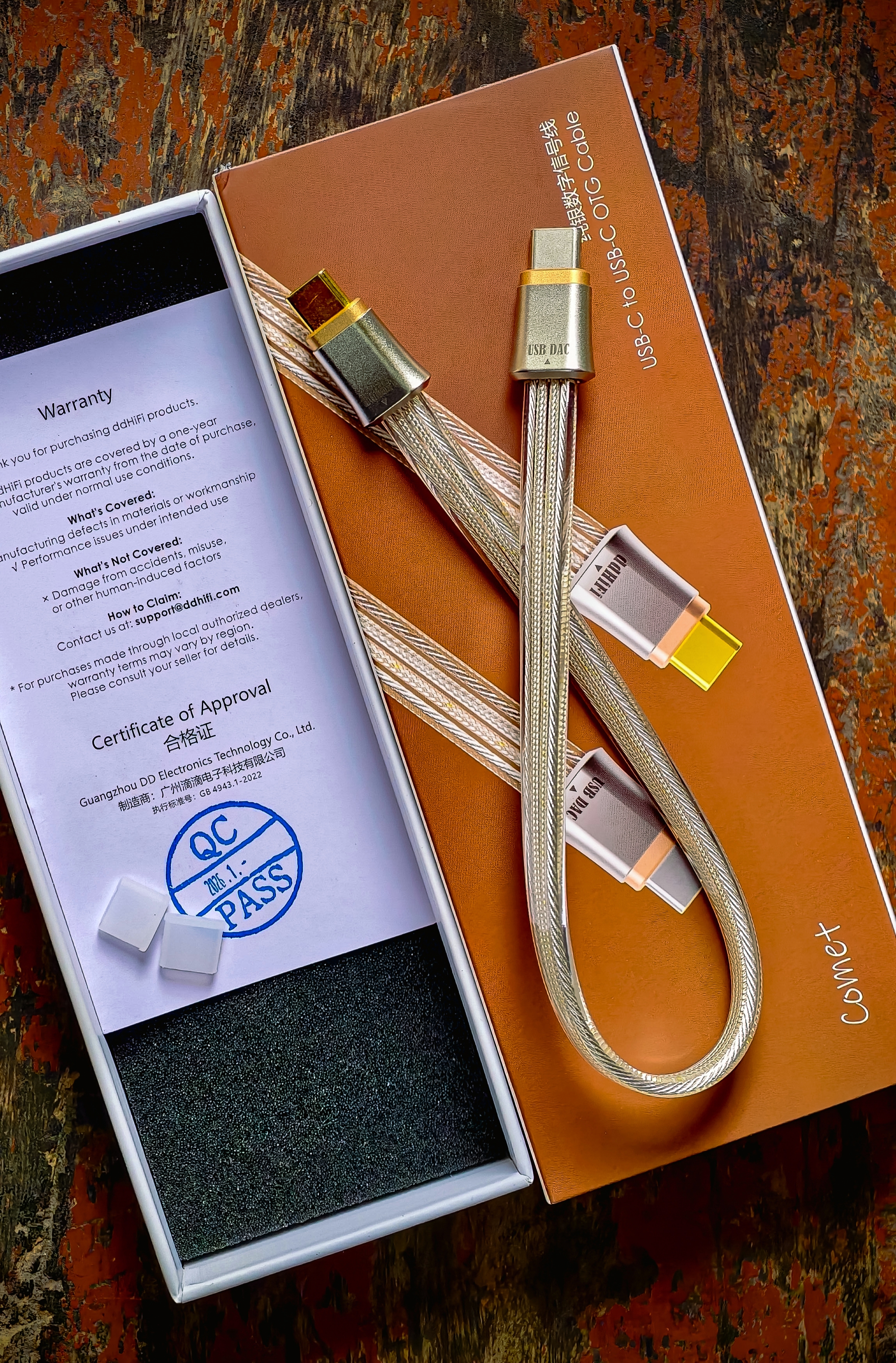 ddHiFi TC19CC Comet フラッグシップ ピュアシルバー 10cm DD ddHiFi TC19CC (Comet) Flagship Pure Silver USB-C to USB-C OTG