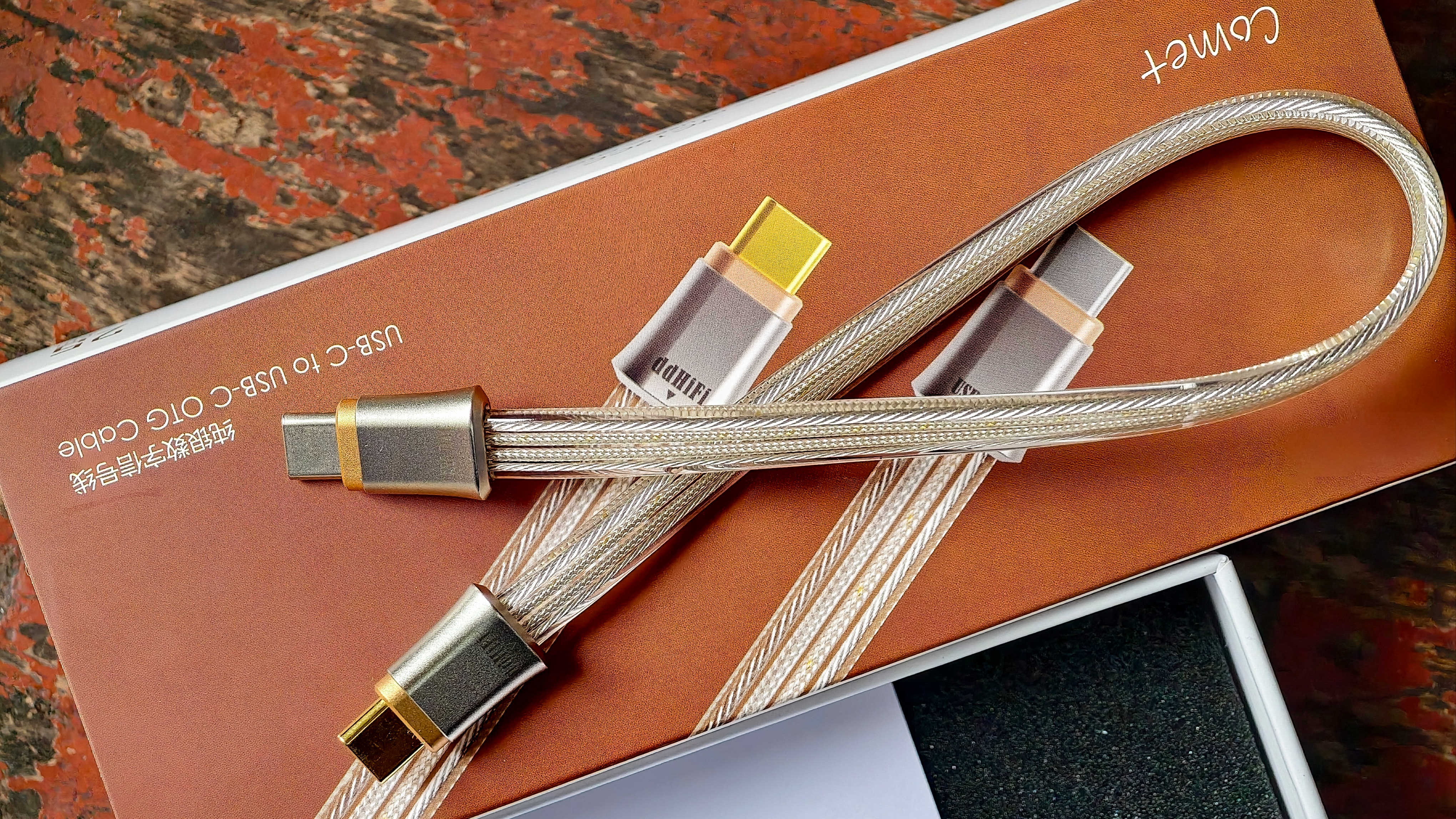 ddHiFi TC19CC Comet フラッグシップ ピュアシルバー 10cm ddHiFi TC19 OTG Flagship Pure Silver Interconnect Cable | Bloom Audio