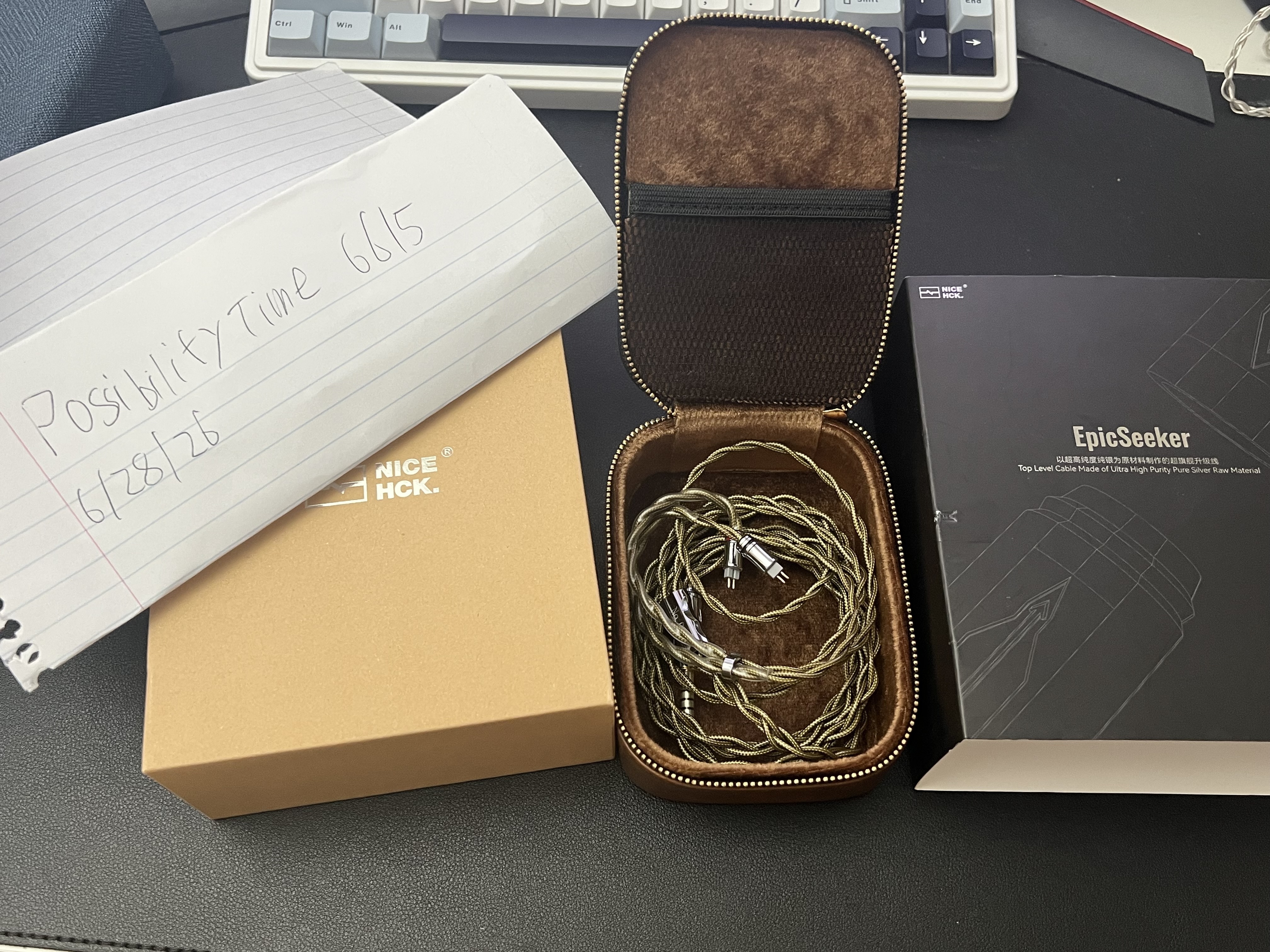 Sold: (PD) NiceHCK EpicSeeker Flagship Silver cable 4.4mm