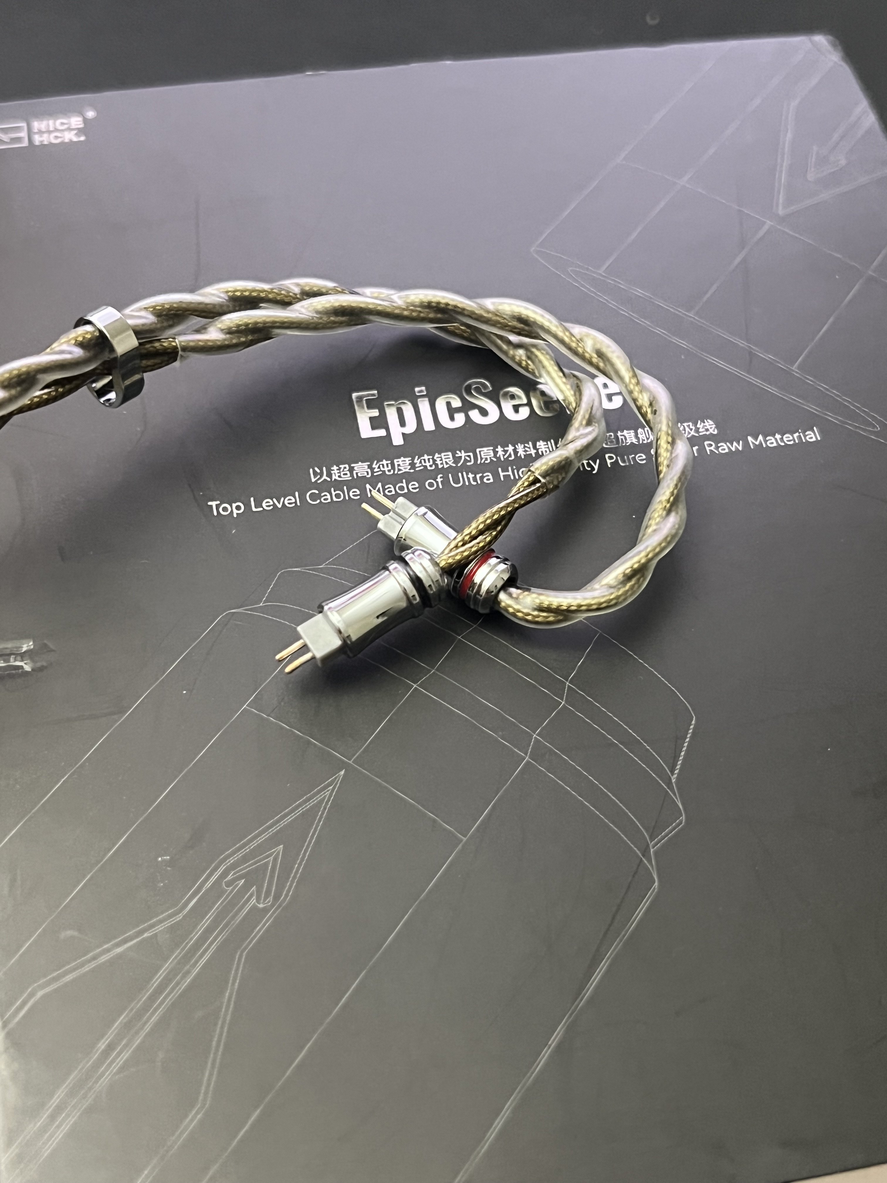 Sold: (PD) NiceHCK EpicSeeker Flagship Silver cable 4.4mm