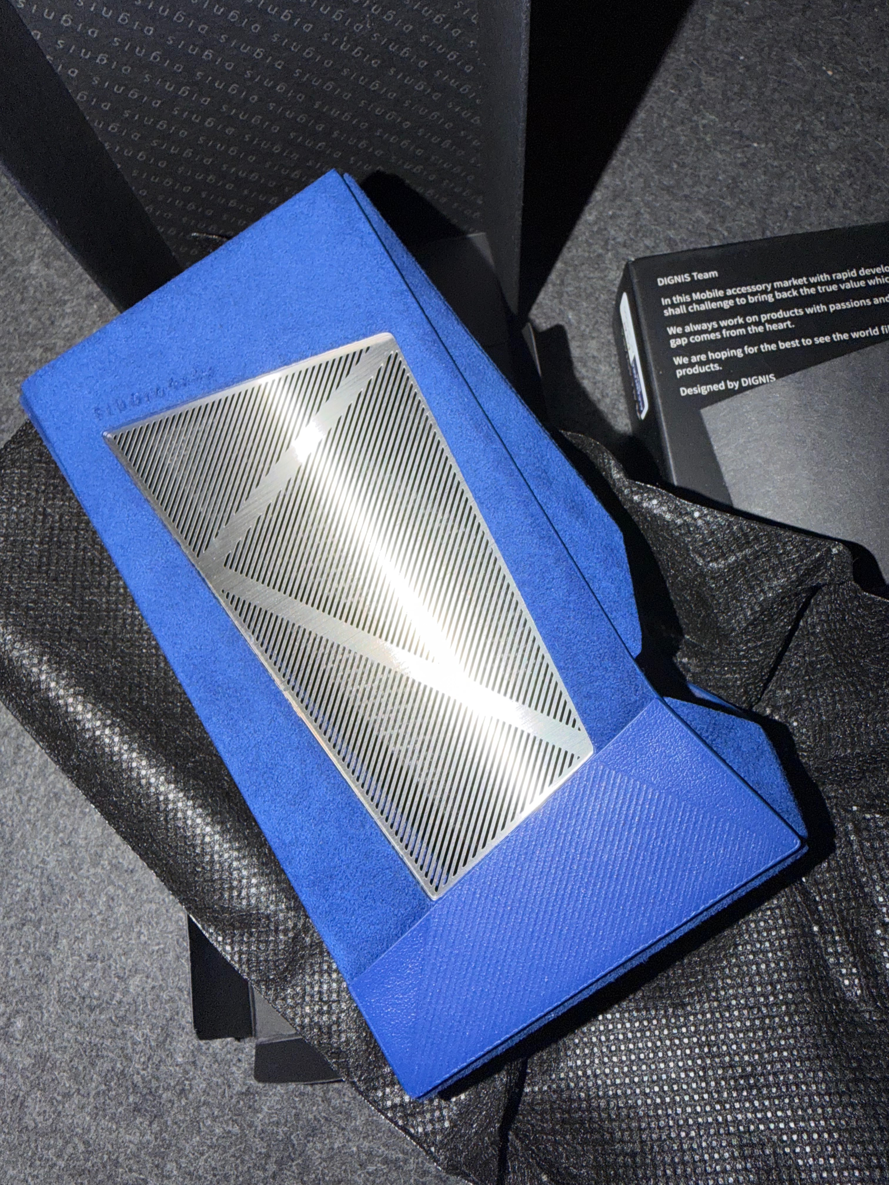 New Dignis Blue Alcantara case for AK SP4000 | Headphone Reviews