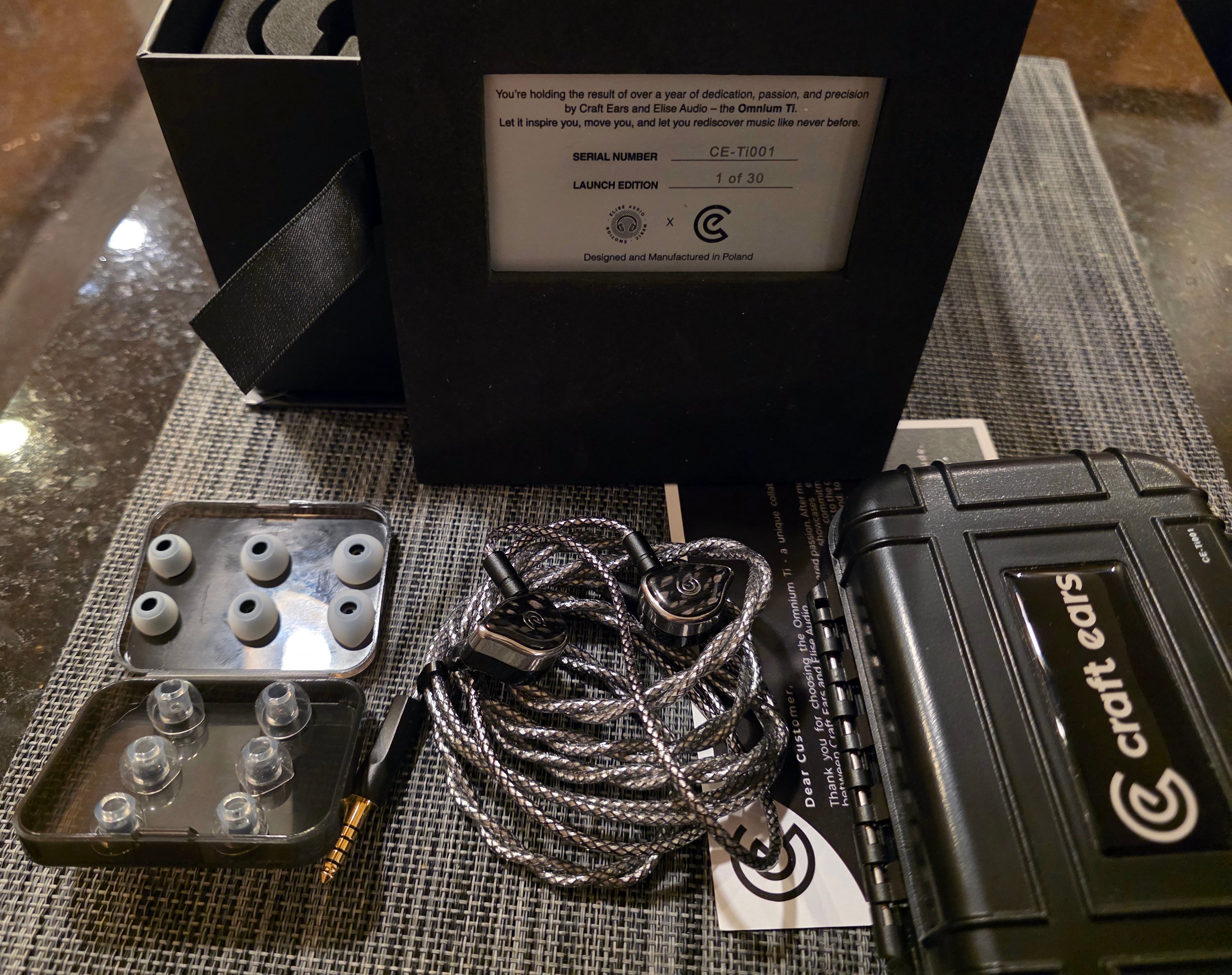 Craft Ears X Elise Audio Omnium Ti (Launch Edition - #1 of 30), w