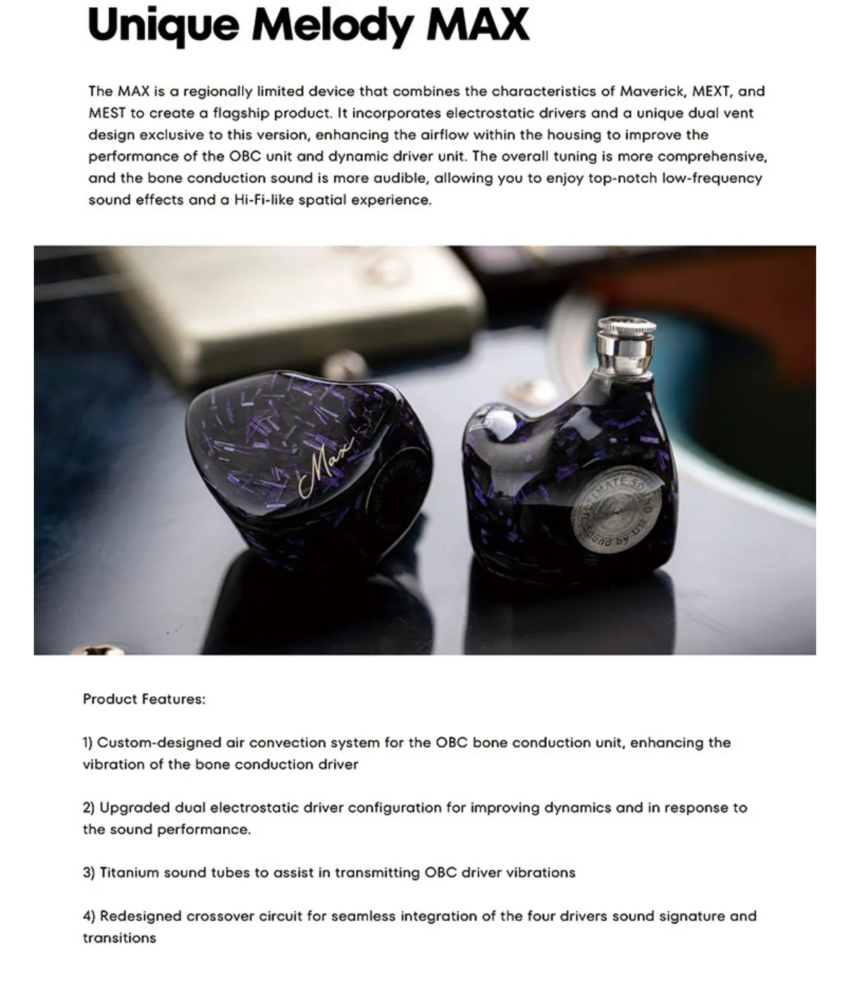 Unique Melody Max OBC骨伝導 + DD + BA + EST Unique Melody Max | Headphone Reviews and Discussion - Head-Fi.org