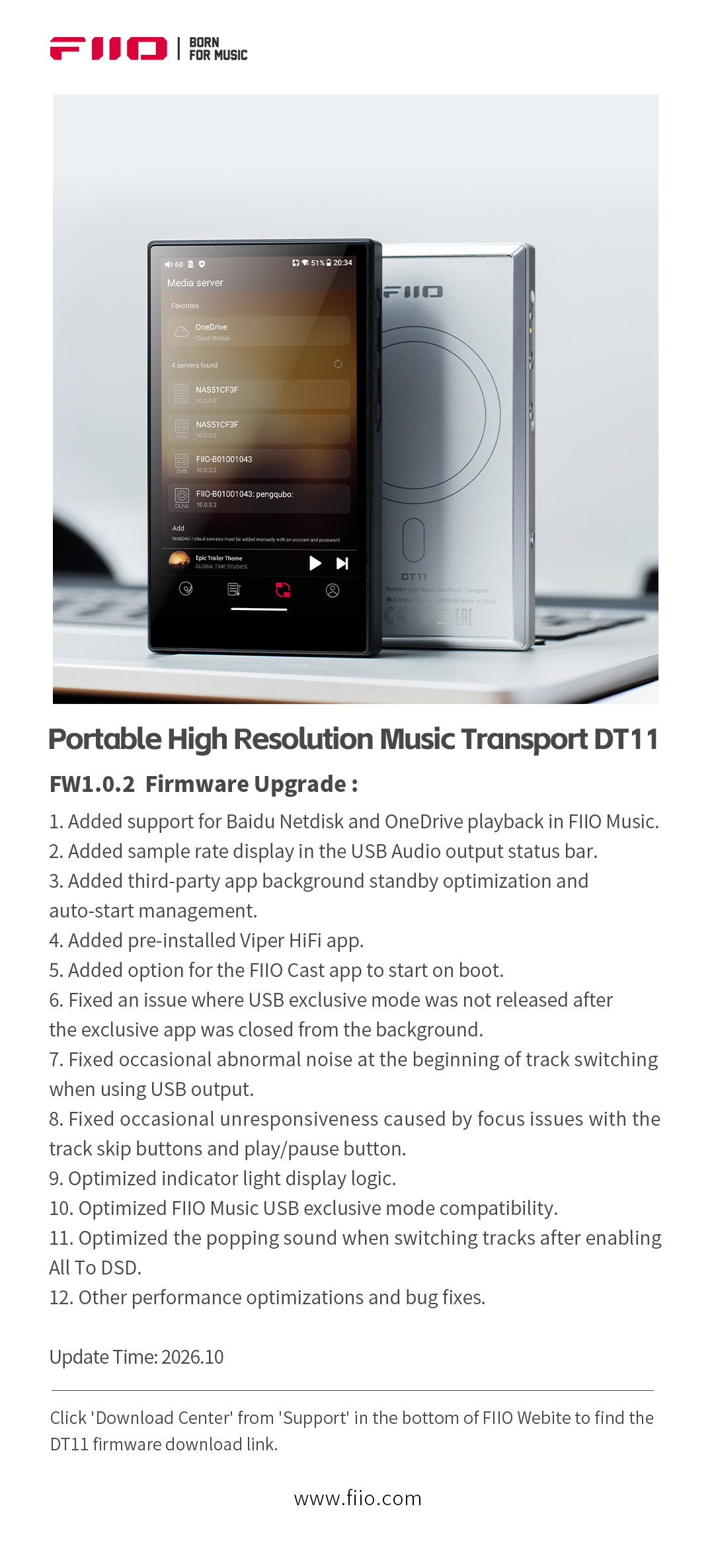 FIIO DT11 Digital Music Transport Pre-Order Now Live on AliExpress ...