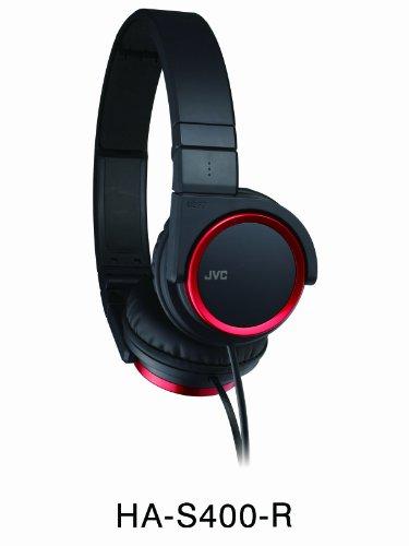 JVC Victor Head-band Foldable Headphones | HA-S400-R Red (Japanese Import)