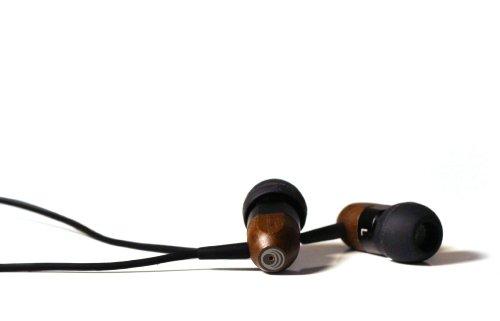 Thinksound ts02 + Mic 8mm In-Ear High Dfinition Wooden Noise Isolating Headphone blk/choc