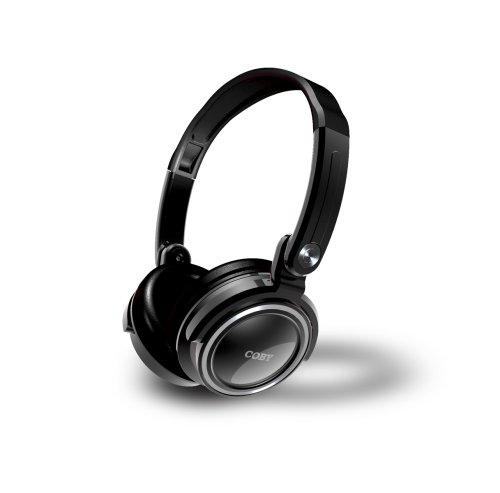 Coby Folding Deep Bass Stereo Headphones CV185 (Black)