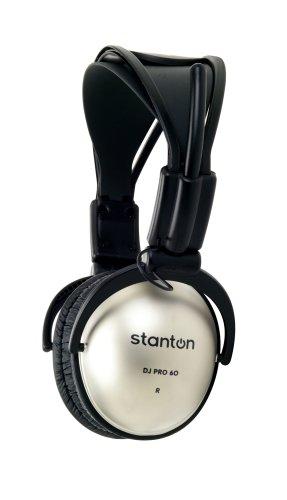 Stanton DJ Pro 60 Compact Stereo Headphones with Carry Bag - Silver