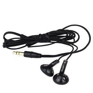 Latte Communications Behind-the-Head Earbud Stereo Headphones w/3.5mm Jack (Black)